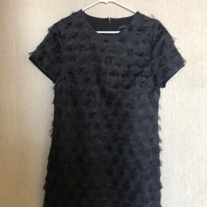Black polka dot feather Banana Republic Dress